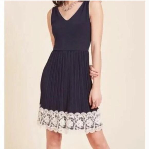 ModCloth Yellow Star Personal Essayist Dress Navy Size XL - Picture 1 of 9